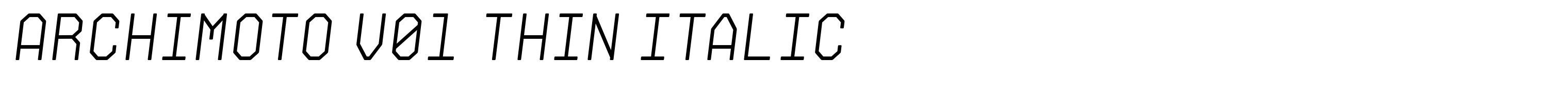 Archimoto V01 Thin Italic